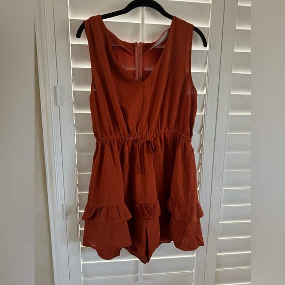 Rust colored summer romper - Picture 2 of 4